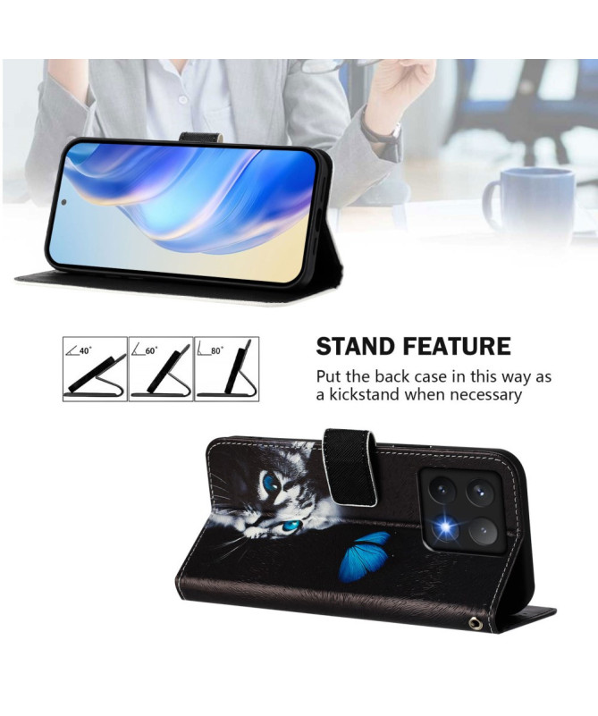 Housse Xiaomi 14T Chat et Papillon