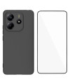 Coque noire Xiaomi Redmi Note 14 4G avec protection d'écran