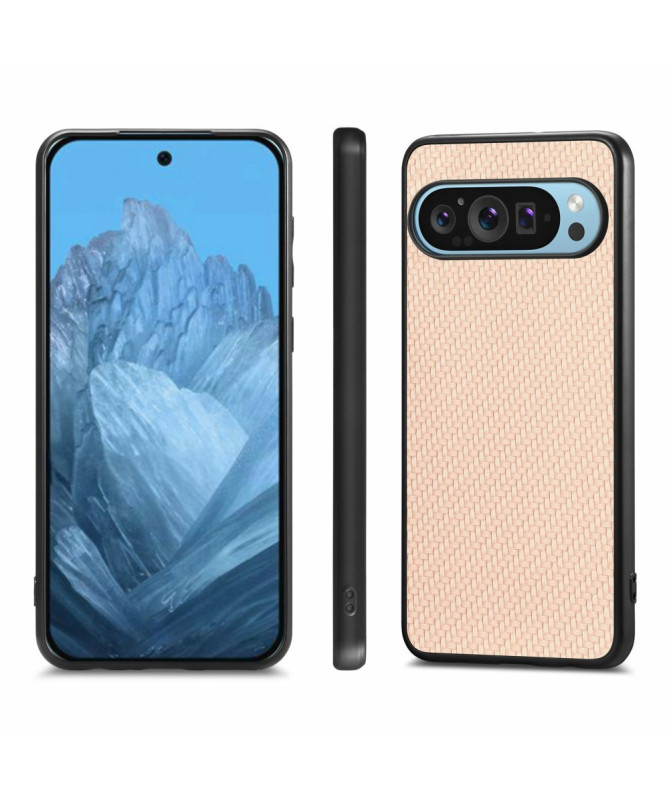 VIKSLA - Coque Google Pixel 9 Pro XL Style Fibre de Carbone