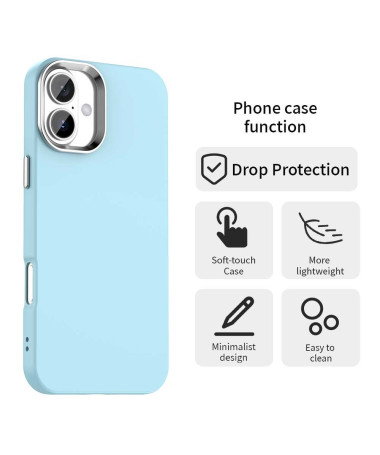 Coque iPhone 16 Plus Protection Antichoc et Design Minimaliste Bleu clair - photo 16