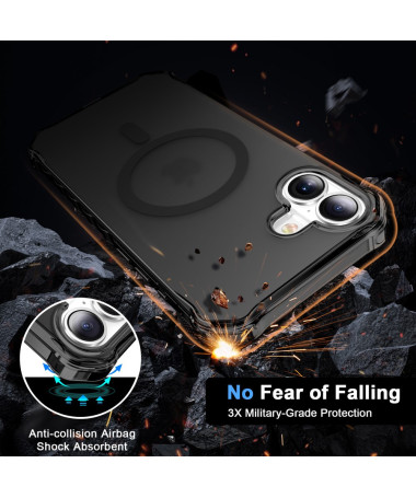 Coque iPhone 16 Plus Protection Militaire avec Bords Ondulés Noir - photo 7