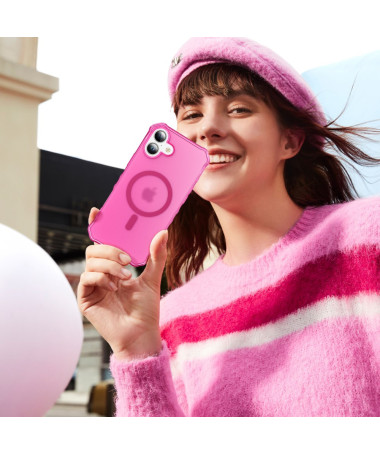 Coque iPhone 16 Plus Protection Militaire avec Bords Ondulés Magenta - photo 19
