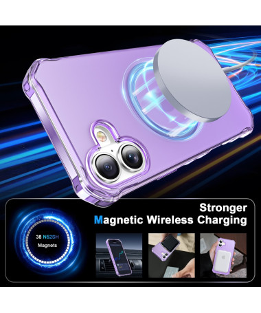 Coque iPhone 16 Plus Protection Militaire avec Bords Ondulés Violet - photo 26