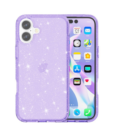 Coque iPhone 16 Plus Paillettes Scintillantes Violet - photo 6