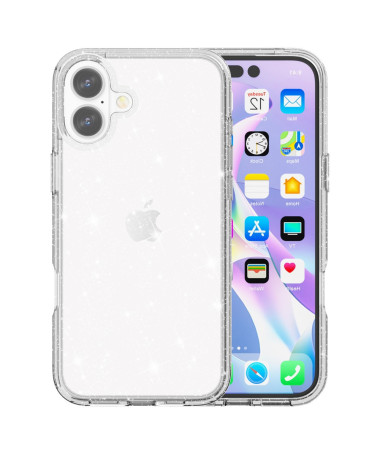 Coque iPhone 16 Plus Paillettes Scintillantes Transparent - photo 16