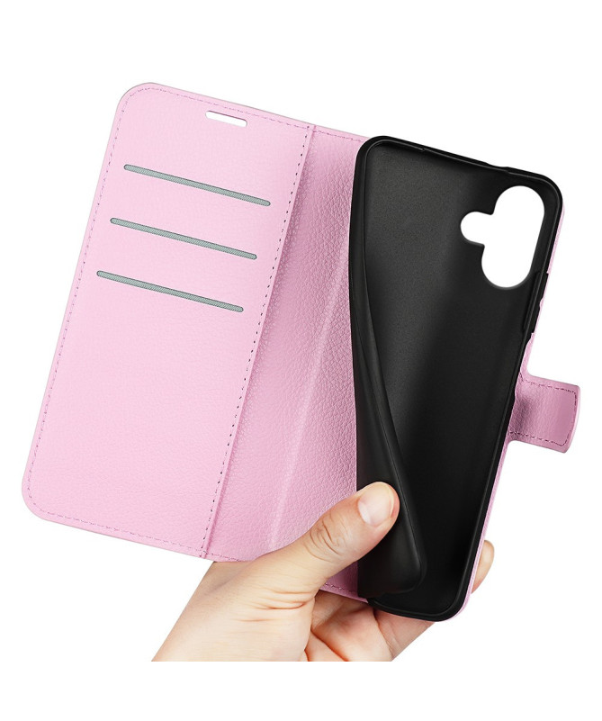 Étui iPhone 16 Plus style cuir porte cartes