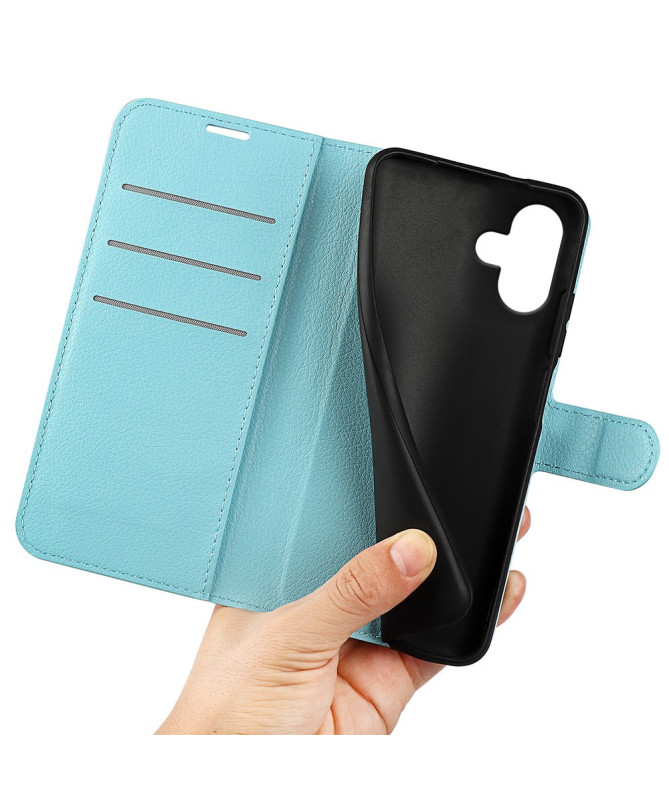 Étui iPhone 16 Plus style cuir porte cartes