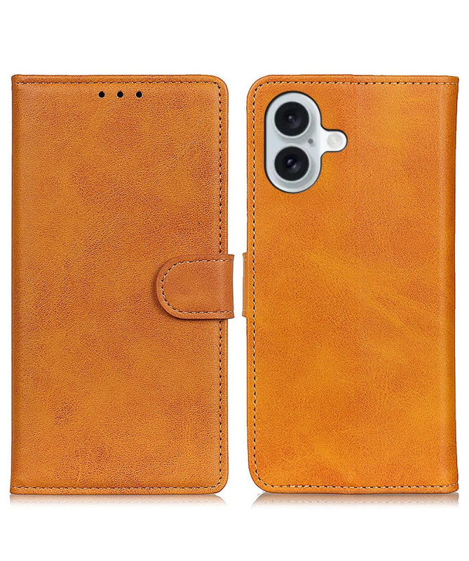 Housse iPhone 16 Plus Marius effet cuir mat