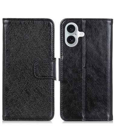 Housse iPhone 16 Plus Style Cuir Vieilli