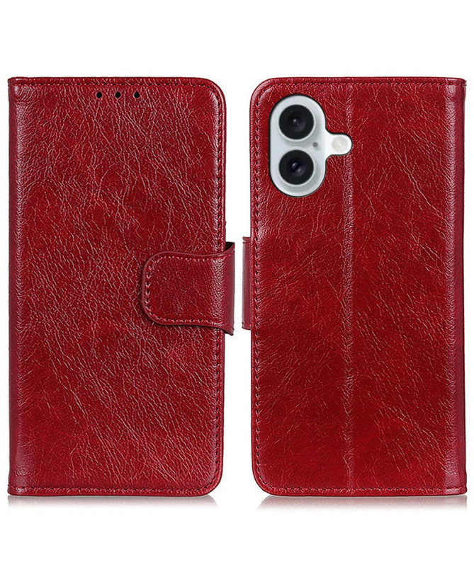 Housse iPhone 16 Plus Style Cuir Vieilli