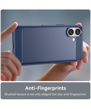 Coque iPhone 16 Plus - Finition Carbone Brossée Bleu marine - photo 12