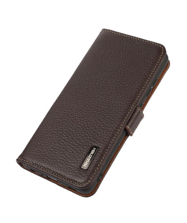 Housse iPhone 16 Plus KHAZNEH cuir grainé first Marron - photo 16