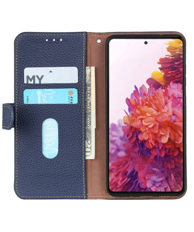 Housse iPhone 16 Plus Cuir Grainé KHAZNEH Bleu marine - photo 12