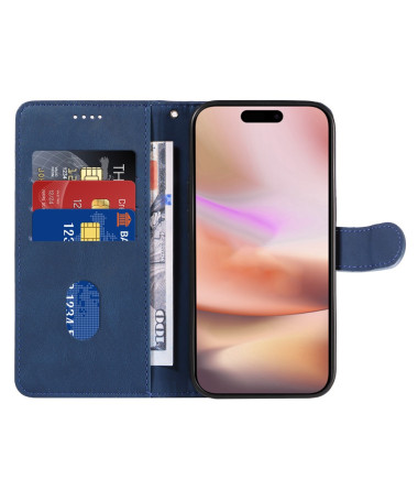 Housse iPhone 16 Plus simili cuir artistique Bleu marine - photo 7