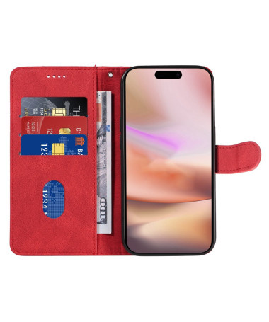 Housse iPhone 16 Plus simili cuir artistique Rouge - photo 12