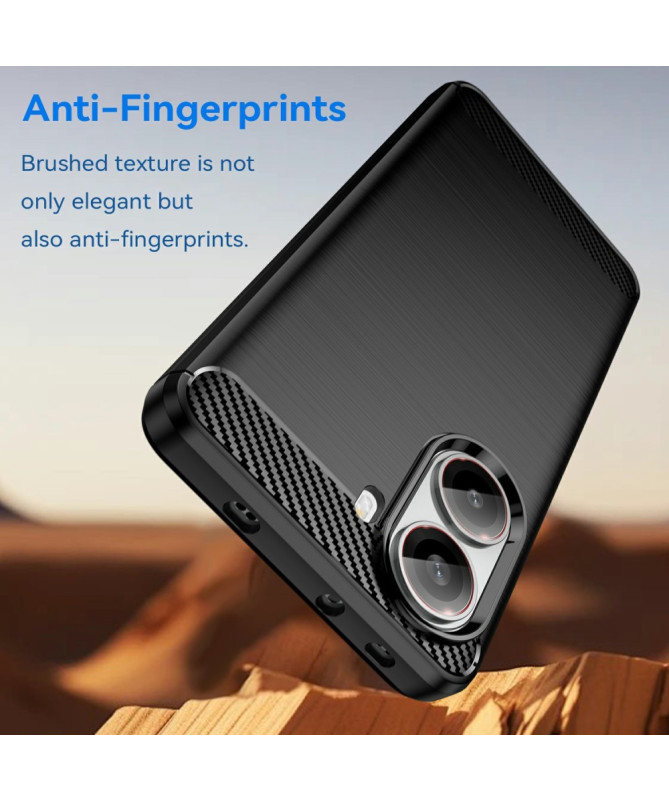 Coque Poco X7 Pro - Finition Carbone Brossée