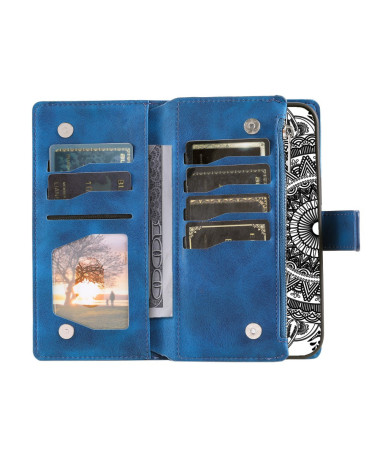 Housse Xiaomi Redmi Note 14 Pro 5G / Poco X7 Mandala Porte-Cartes Bleu - photo 7