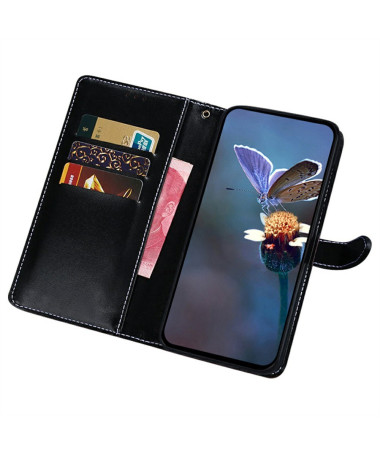 Housse Xiaomi Redmi Note 14 Pro 5G / Poco X7 en simili cuir crocodile Bleu marine - photo 5