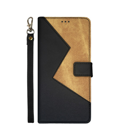 Housse Xiaomi Redmi Note 14 Pro 5G / Poco X7 IDEWEI bicolore à lanière Noir - photo 2