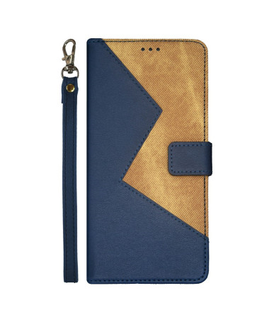 Housse Xiaomi Redmi Note 14 Pro 5G / Poco X7 IDEWEI bicolore à lanière Bleu marine - photo 14