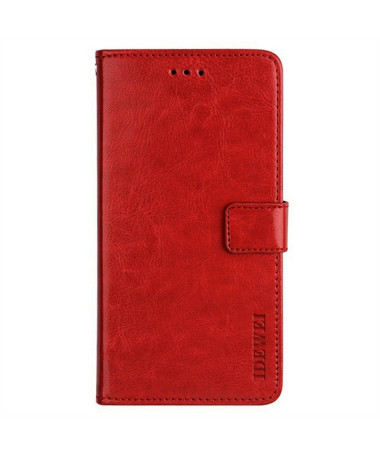 Housse Xiaomi Redmi Note 14 Pro 5G / Poco X7 IDEWEI Folio Effet Cuir Rouge - photo 11