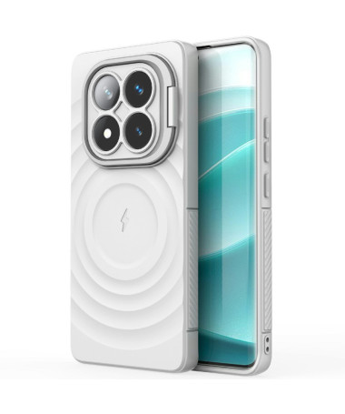 Coque Xiaomi Redmi Note 14 Pro 5G / Poco X7 Texture Ondulée avec Support et MagSafe Blanc - photo 9