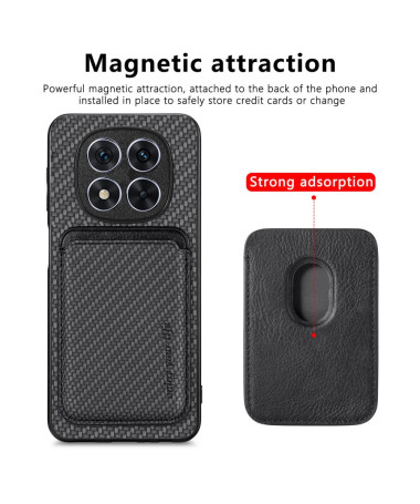 Delphi - Coque Xiaomi Redmi Note 14 Pro 5G / Poco X7 Fibre de Carbone Porte-cartes détachable