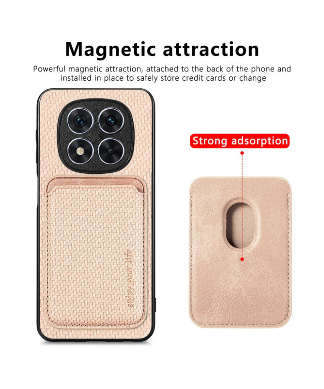 Delphi - Coque Xiaomi Redmi Note 14 Pro 5G / Poco X7 Fibre de Carbone Porte-cartes détachable