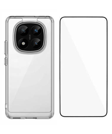 Coque transparente Xiaomi Redmi Note 14 Pro 5G / Poco X7 avec protection d'écran en verre trempé