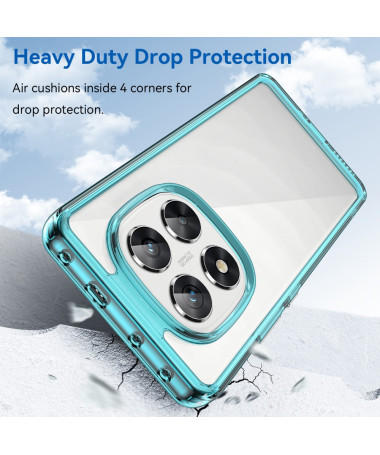 Coque Xiaomi Redmi Note 14 Pro 5G / Poco X7 Transparente Contour Couleuré Cyan - photo 34