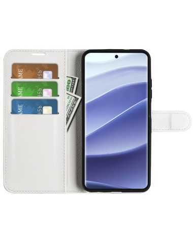 Étui Xiaomi Redmi Note 14 Pro 5G / Poco X7 style cuir porte cartes Blanc - photo 6