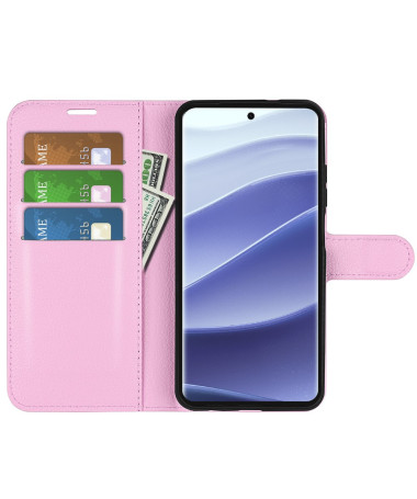 Étui Xiaomi Redmi Note 14 Pro 5G / Poco X7 style cuir porte cartes Rose - photo 10