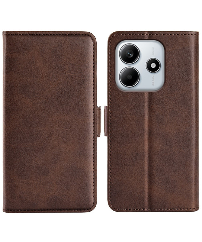 Étui Xiaomi Redmi Note 14 4G portefeuille revêtement simili cuir mat