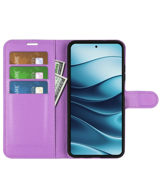 Étui Xiaomi Redmi Note 14 4G style cuir porte cartes