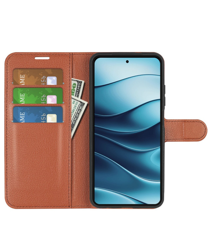 Étui Xiaomi Redmi Note 14 4G style cuir porte cartes