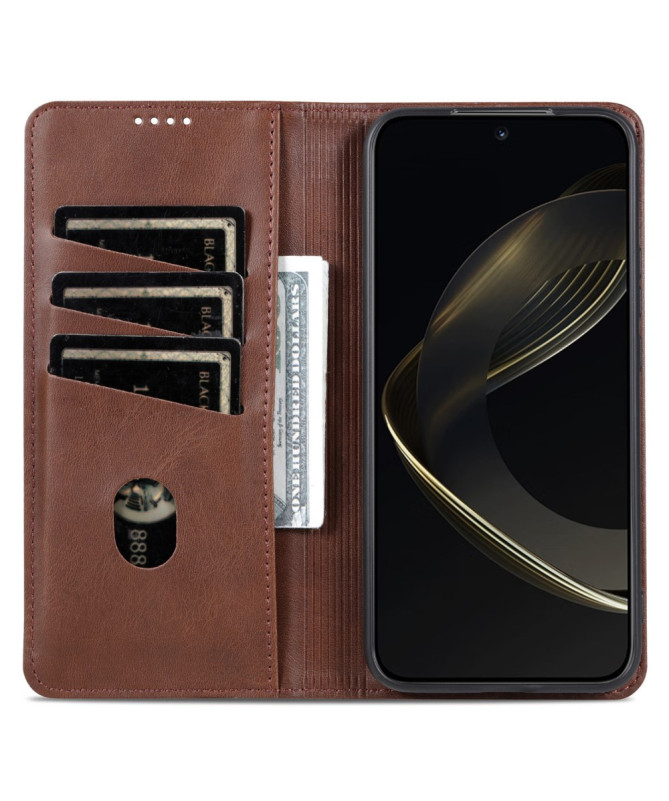 Flip cover Poco X7 Pro Porte-cartes AZNS simili cuir
