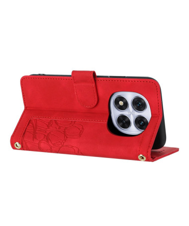 Étui Pochette Floral - Xiaomi Redmi Note 14 Pro 5G / Poco X7 Rouge - photo 14