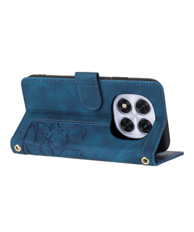 Étui Pochette Floral - Xiaomi Redmi Note 14 Pro 5G / Poco X7 Bleu marine - photo 18