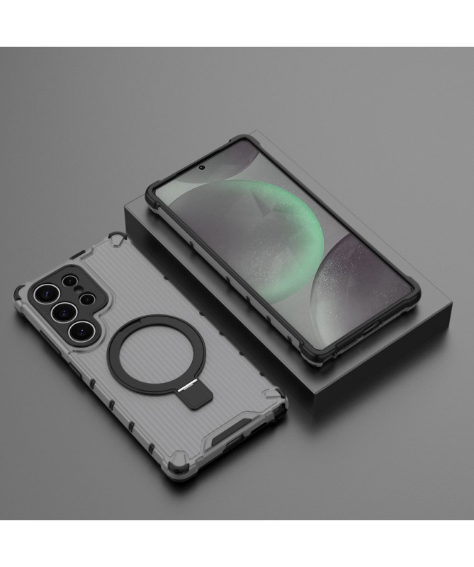 Coque Samsung Galaxy S25 Suitcase Transparente avec anneau