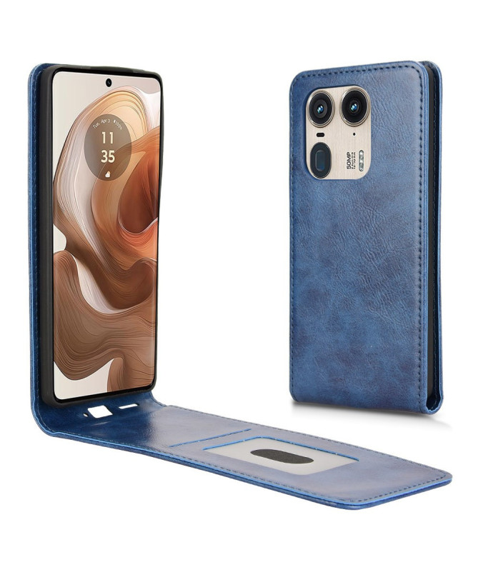 Monza - Housse Verticale Motorola Edge 50 Ultra avec Porte-Carte