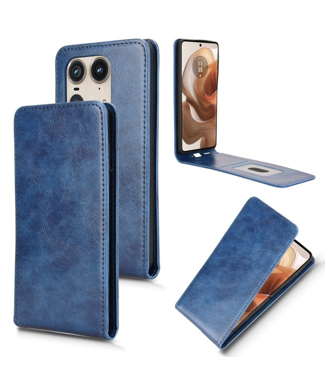 Monza - Housse Verticale Motorola Edge 50 Ultra avec Porte-Carte