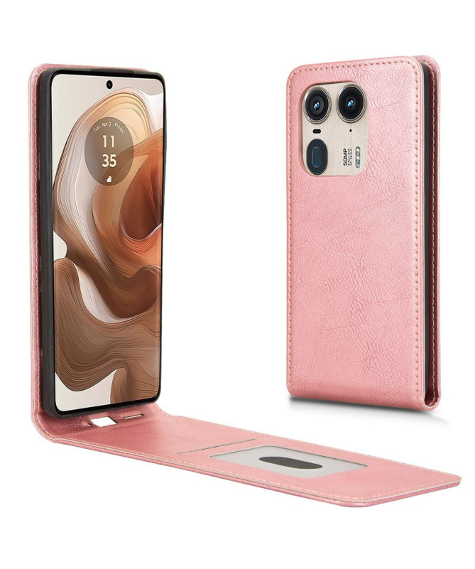 Monza - Housse Verticale Motorola Edge 50 Ultra avec Porte-Carte
