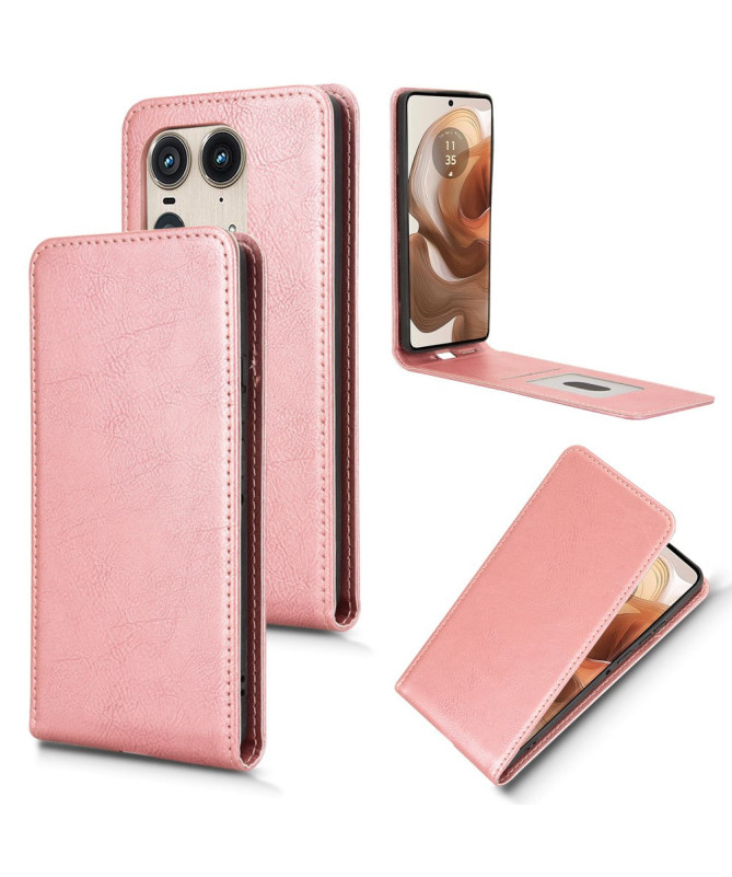 Monza - Housse Verticale Motorola Edge 50 Ultra avec Porte-Carte