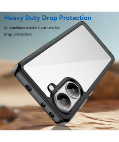 Coque Poco X7 Pro Transparente Contour Couleuré Noir - photo 3