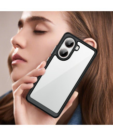 Coque Poco X7 Pro Transparente Contour Couleuré Noir - photo 4