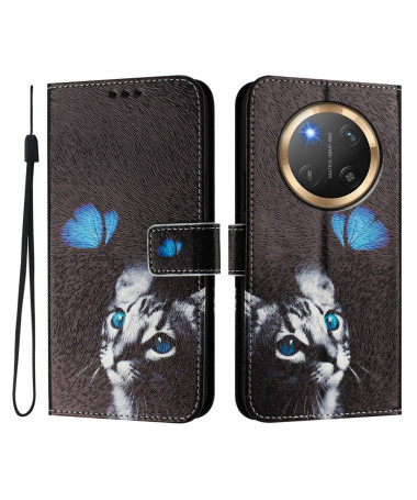 Housse Honor Magic 7 Lite Chat et Papillon