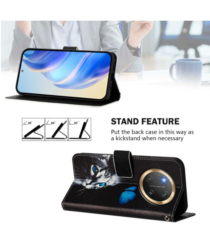 Housse Honor Magic 7 Lite Chat et Papillon