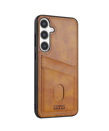 Coque Samsung Galaxy S25 Protection avec Porte-Cartes Marron Clair - photo 15