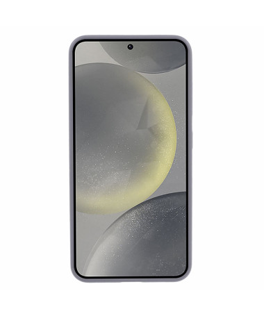Coque Samsung Galaxy S25 Cuir Design Gris Foncé - photo 14