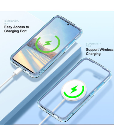 Coque Samsung Galaxy S25 Résistante Intégrale MagSafe Bleu clair - photo 14